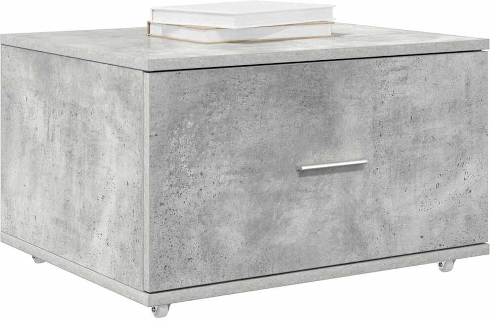 17 Stories Drawer Cabinet with Wheel Storage Modern Furniture Solution Rectangular Grey 33.5cm H X 55cm W X 45cm D