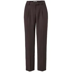 Tchibo - Webhose mit Bundfalten - Damen - Gr. 36 - dunkelbraun