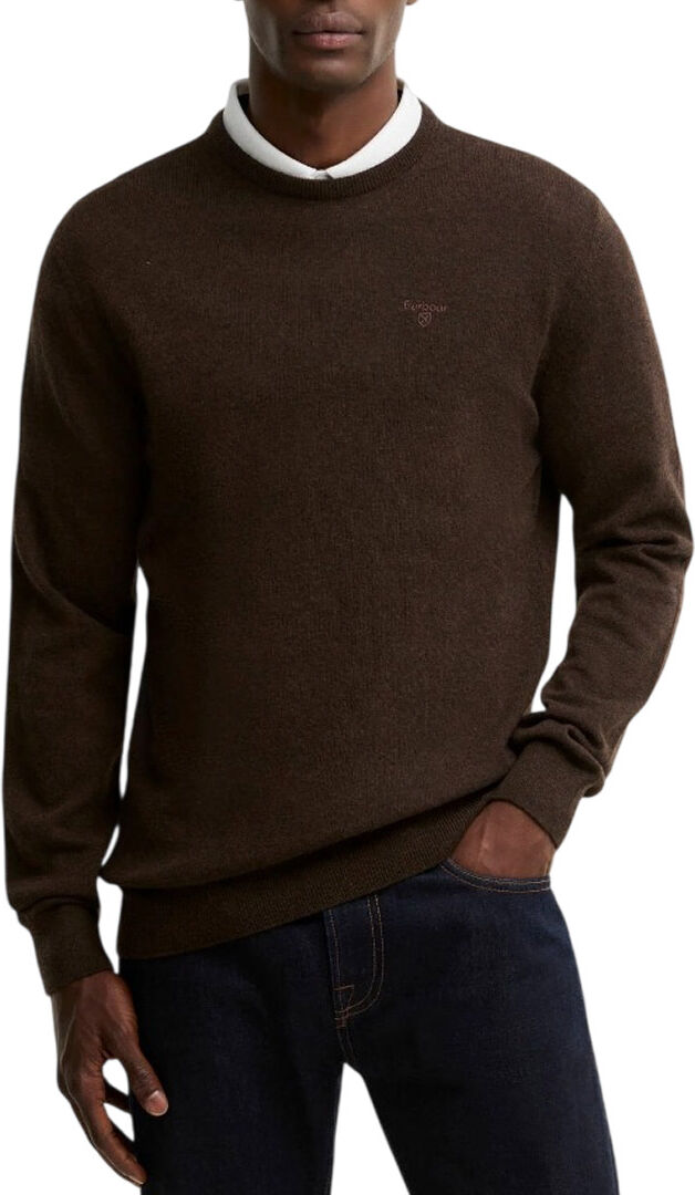 Barbour MAGLIA ESSENTIAL LAMBSWOOL CREW NECK uomo verde MKN0345 S