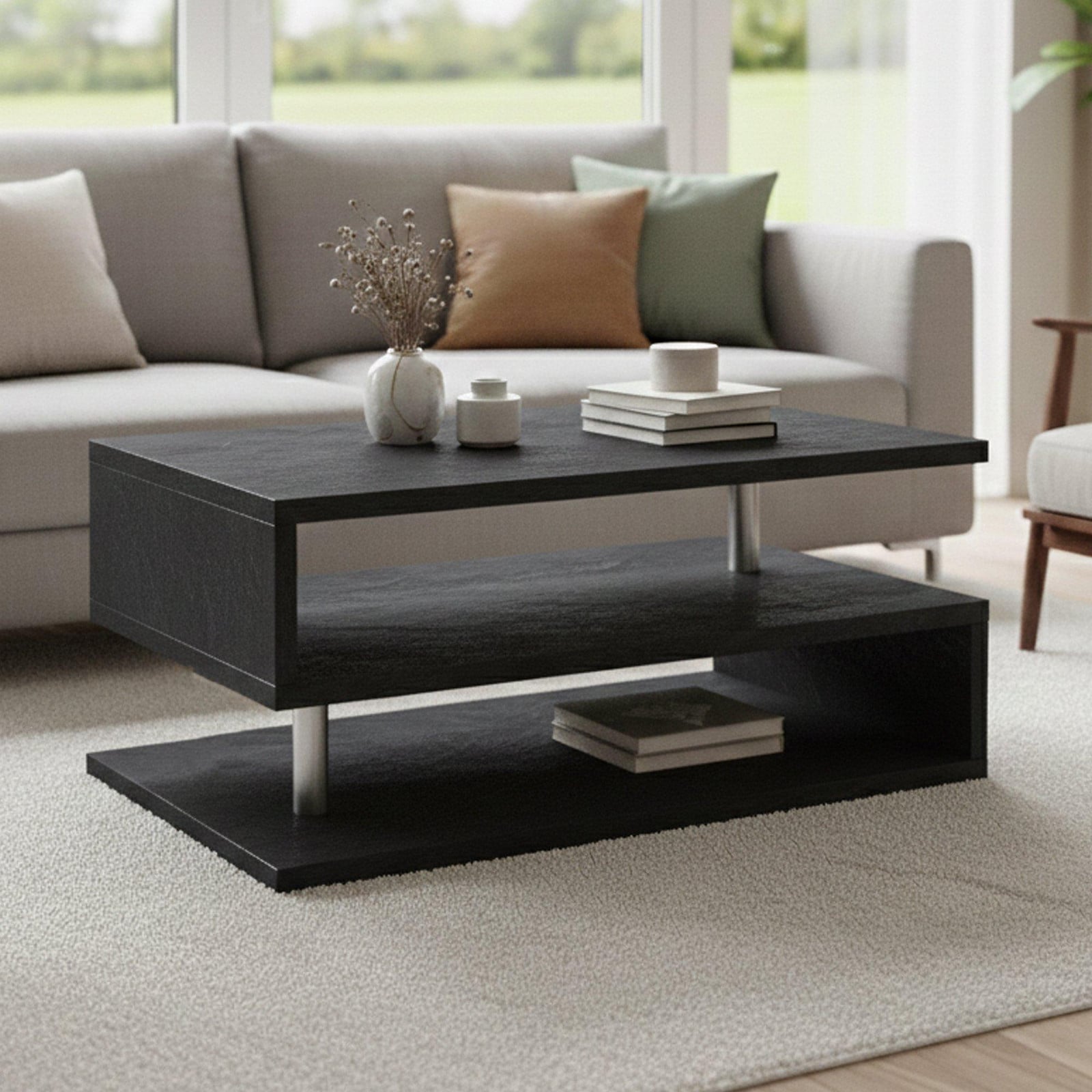 Dmora Salontafel Goffredo Leisteen B/D/H: 90 x 55 x 41 cm
