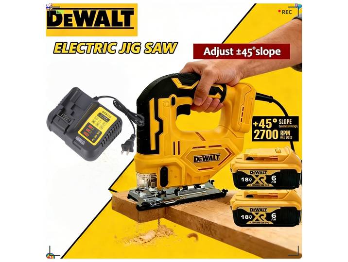Scie sauteuse sans fil DEWALT 18V sans balais, 3000 tr/min, portable, multifonction, réglable, pour le travail du bois, outil électrique