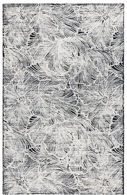 SAFAVIEH Handmade Ebony Tram Modern Wool Rug