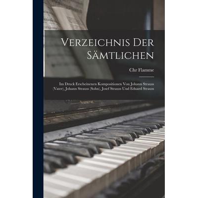 Verzeichnis Der Sämtlichen -
