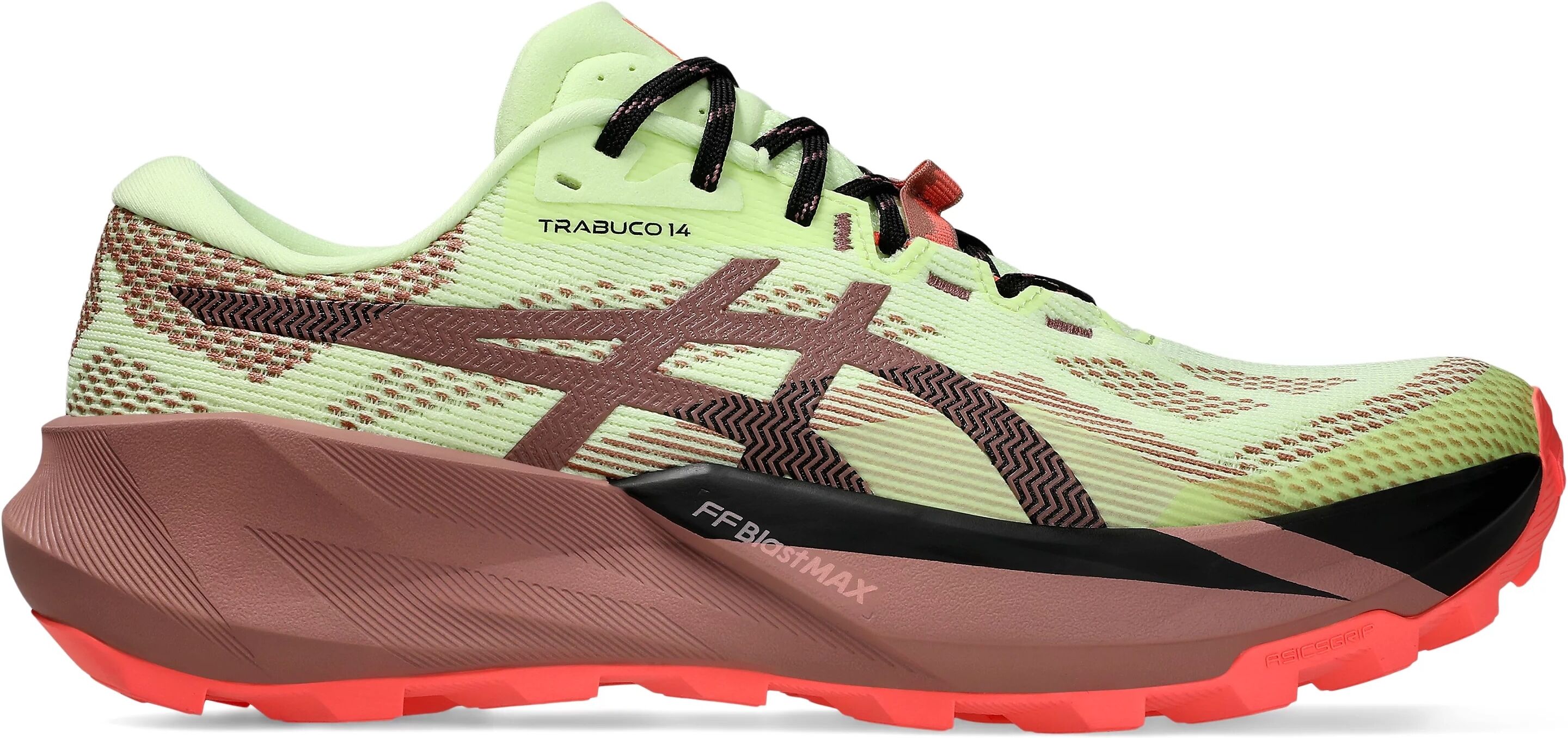 Asics "TRABUCO 14" profiliertes Laufsohlenprofil, mit Gummilaufsohle, mit Schnürung illuminate gelb, umeboshi 44,5