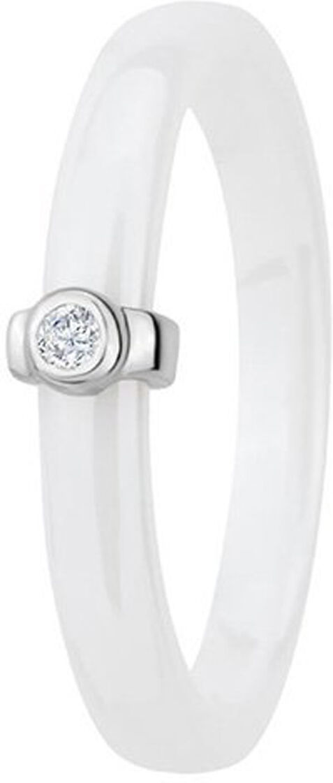 DONDELLA Ceramic Silk White Ring (3mm)
