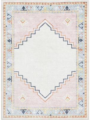 Well Woven Kids Rugs Ethnic Soft Medallion Machine Washable Area Rug