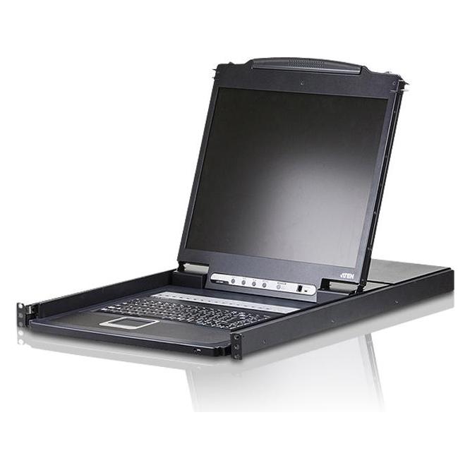 Aten CL1316N CH KVM-Switch 16-Port, 19"-LCD-Konsole (PS/2-USB, VGA) CH-Layout (CL1316N CH)
