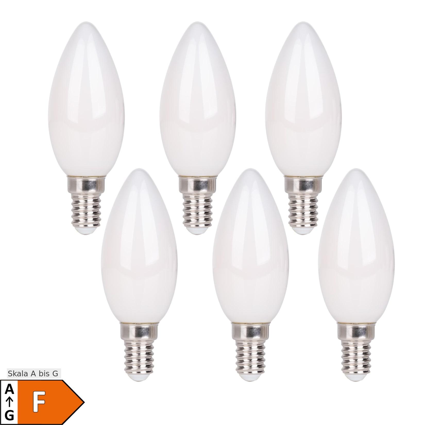 Näve 6er-Set E14 LED Leuchtmittel "DAFFY" H: 10,2cm warmweiß