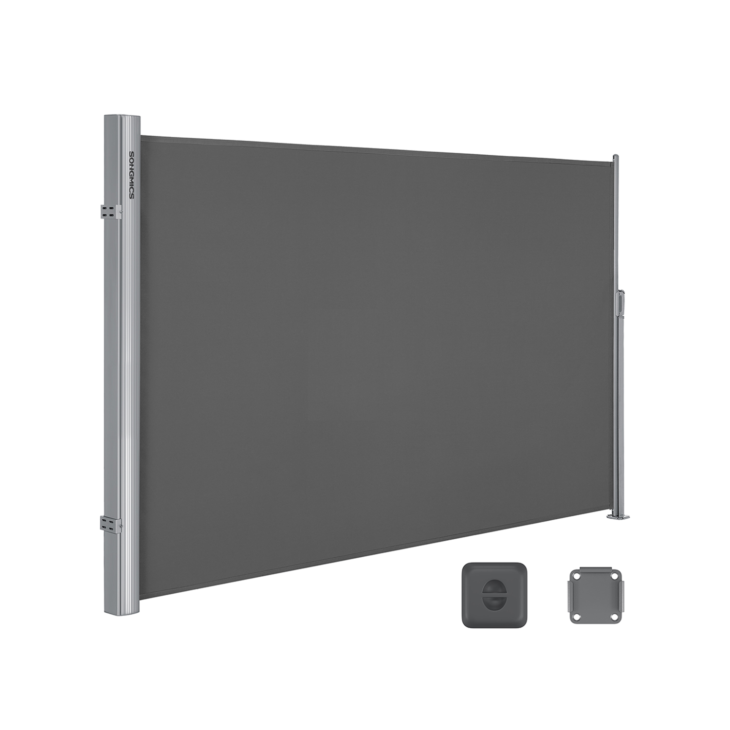 SONGMICS Seitenmarkise 180 x 350 cm Anthrazit GSA185G