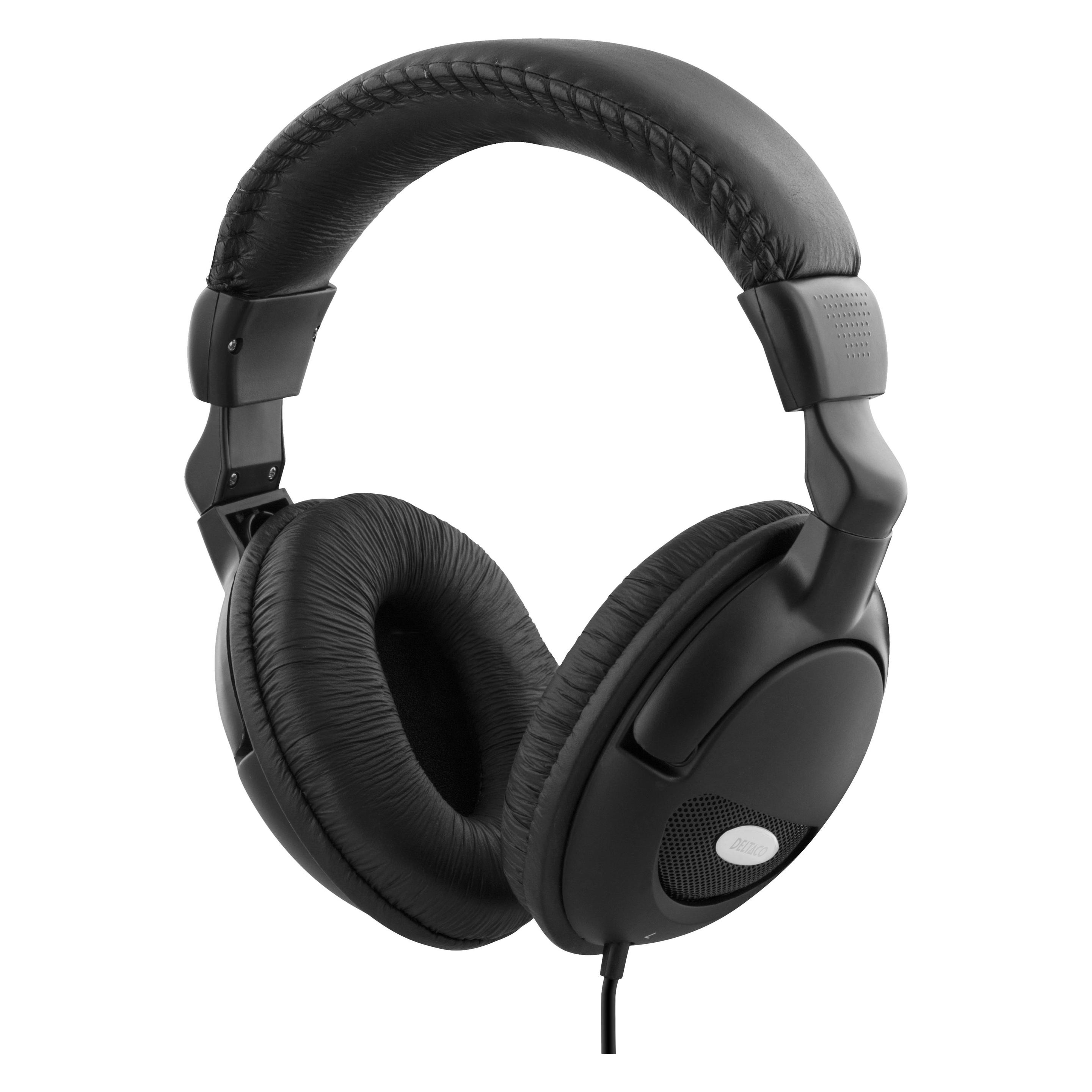 Deltaco HL-8 headphones/headset Wired Head-band Music Black (NC, Kabelgebunden) (HL-8)