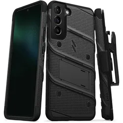 Zizo Bolt Bundle Schutzhulle fur Galaxy S22 Plus (Samsung Galaxy S22+), Smartphone Hülle, Schwarz