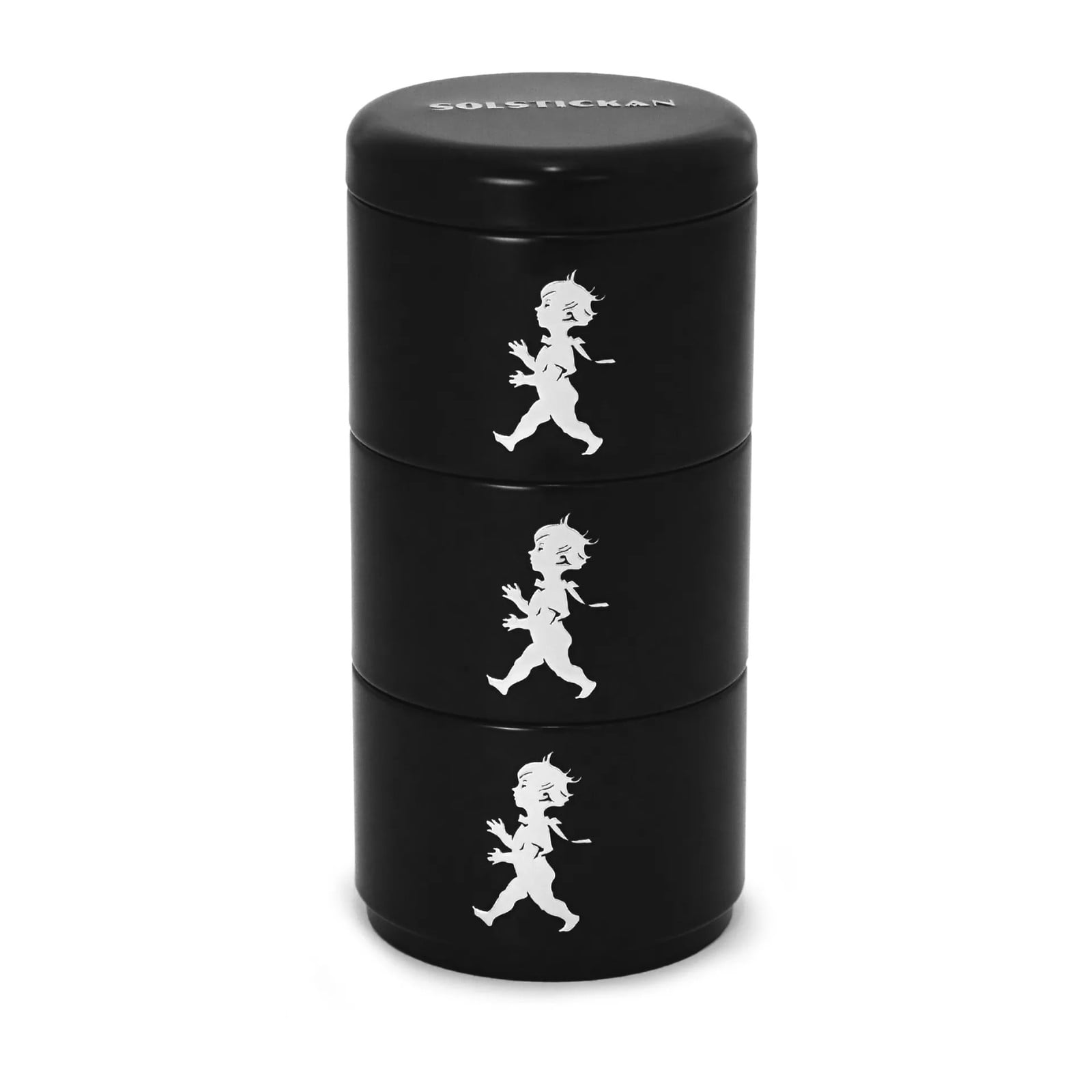 Solstickan Design Solstickan voorraadpot driedelig Zwart Ø8,5 cm