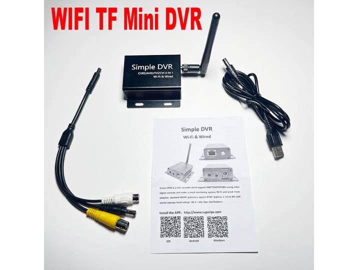 Nouveau mini enregistreur DVR Wifi 1CH, prend en charge les caméras 1080P 2MP AHD CVI TVI CVBS, système de sécurité / surveillance vidéo cloud P2P