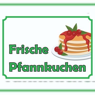 HB-Druck Frische Pfannkuchen Schild A0 Rückseite selbstklebend