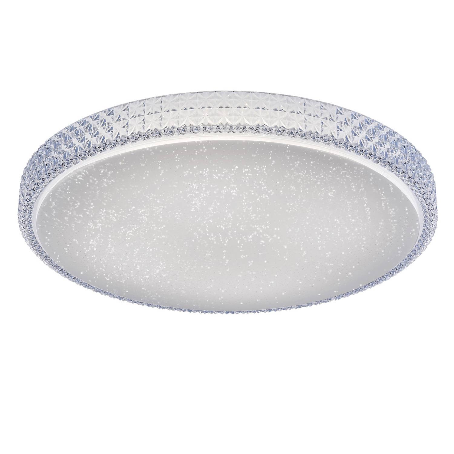 home24 LED-plafondlamp Frida II, transparant, Ø 60 cm