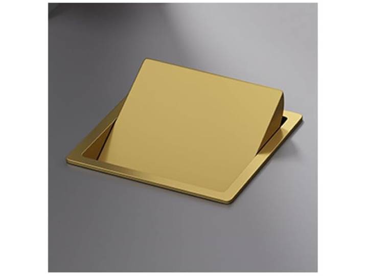 Einbau-mülleimer, Integrierter Müllschlucker Auf Der Arbeitsplatte, In Den Küchenschrank Eingebetteter Mülleimer, Schwenkbarer Mülleimerdeckel, Edelstahl-mülleimer,(Size:Deckel + Mülleimer,Color:Gold)