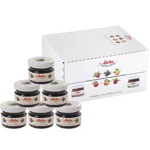Darbo Marmelade Naturrein, Johannisbeere, vegan, 50% Fruchtgehalt, Portionspackungen, je 28 g, 60 Stück