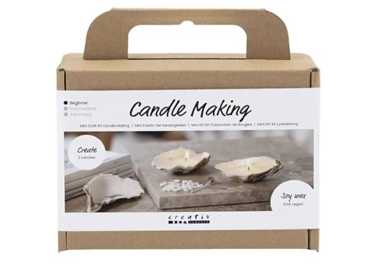 CREATIV E Mini Craft Kit Kaarsen Maken, Off White, Soja Kaarsen, 1 Pack