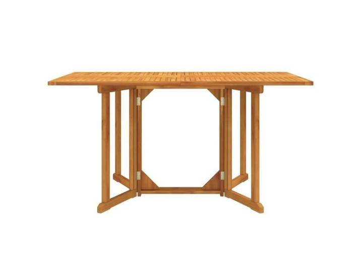 Table de jardin - AKOZON - Pliable en bois massif de teck - 150x90x75 cm - 6 personnes - Extérieur