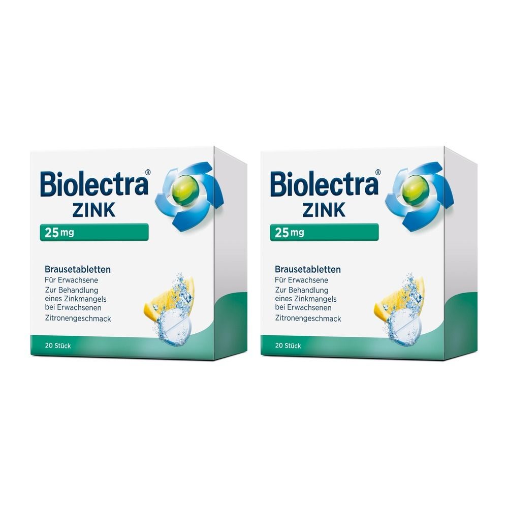 Biolectra Zink Brausetabletten 2x 2x20 St