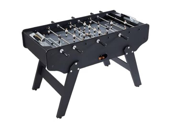 Vente-unique - Tischfußball Lionel Holz Schwarz 153x77.6 Höhenverstellbar Rutschfeste Griffe Trendige Mitesser-Zähler