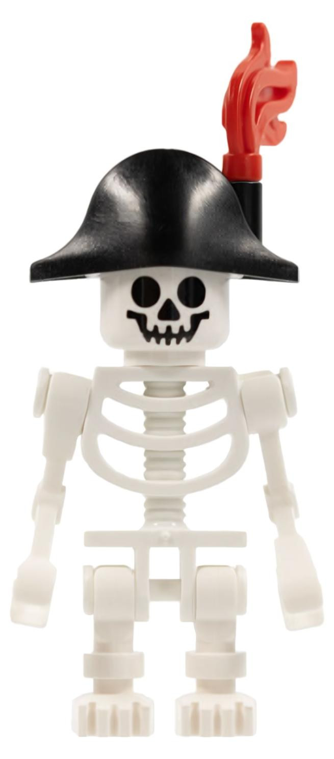 LEGO Minifiguur skelet met torso uit de fantasie-periode en standaard schedel (gen037)