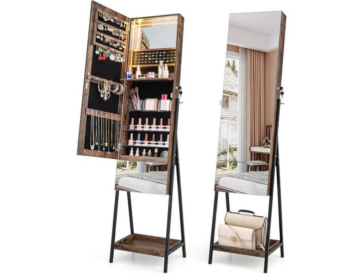 SCHMUCKSCHRANK 166cm Braun