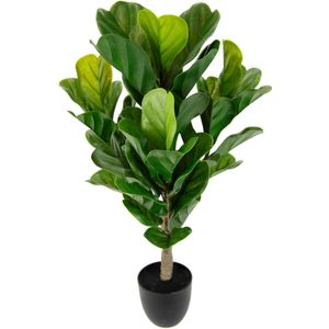 I.GE.A. Kunstpflanze Feigenbaum, Kunstbaum im Topf, mit Kunststoffstamm, Höhe 64 cm