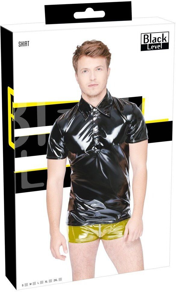Black Level Polo en vinyle brillant