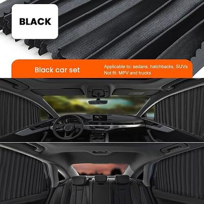 Auto-Seitenfenster-Sonnenschutz Schwarz Privatsphäre Sonnenschutz - Magnetische Vorhänge Gardinen Abdeckungen - Hält kühler Bildschirm für Schlafen Camping Zubehör