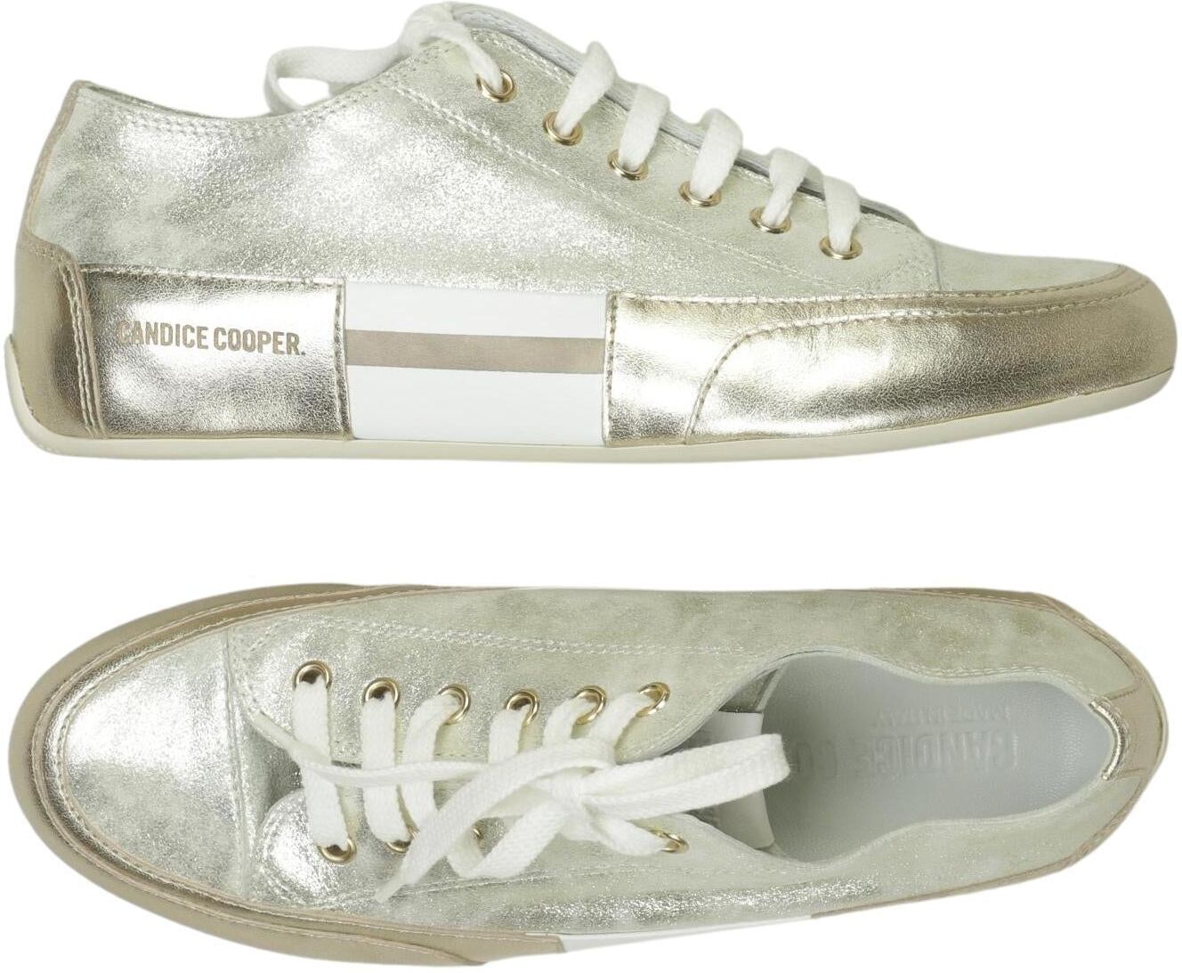 Candice Cooper Damen Sneaker, Silber, Gr. EU 38, Leder - Second Hand