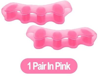 Trendy Discount Goods Gel Silicone Toe Separator, Protective, Bunion Yoga, Hammer Toes Corrector, Straighteners For Women Men, Overlapping pink