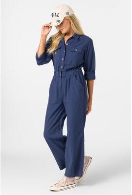 O'Neill s Faye Jumpsuit in Navy, Size Small, Linen