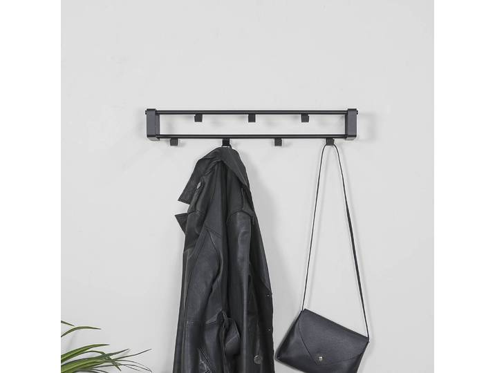 Porte-manteaux mural Rex Typ A 60 x 10 x 12cm Noir/Noir