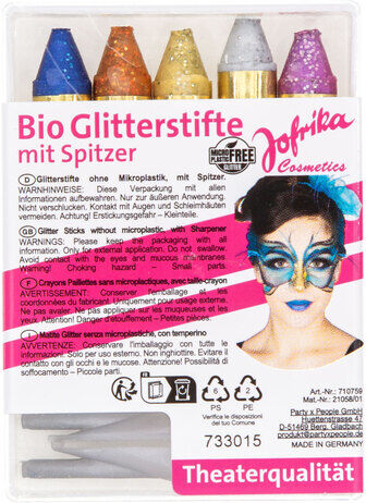 Schminkstifte "Bio-Glitter", 5 Stück