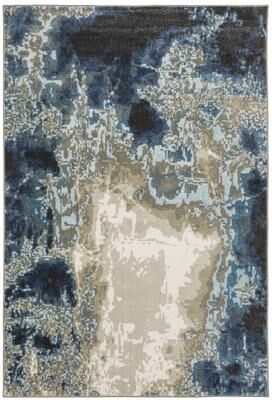Vista Home Vance Contemporary Abstract Blue Area Rug
