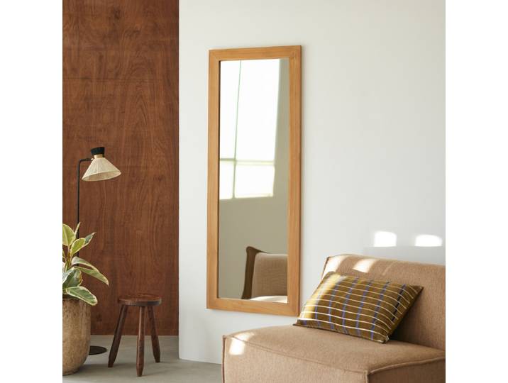 Psyche-Spiegel aus massivem Teak 160×60 cm - Natur - Teak