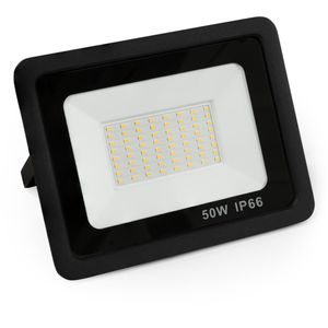 McShine LED-Außenstrahler Slim, IP66 wasserdicht, 50 Watt / 4.250 Lumen, neutralweiß, 230 V