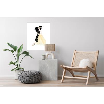 Poster OTTO HOME "Frau mit Kleid", schwarz (farbe bild(er): schwarz), B:30cm H:40cm T:0,2cm, Papier, Bilder, Poster, HD Premium Druck