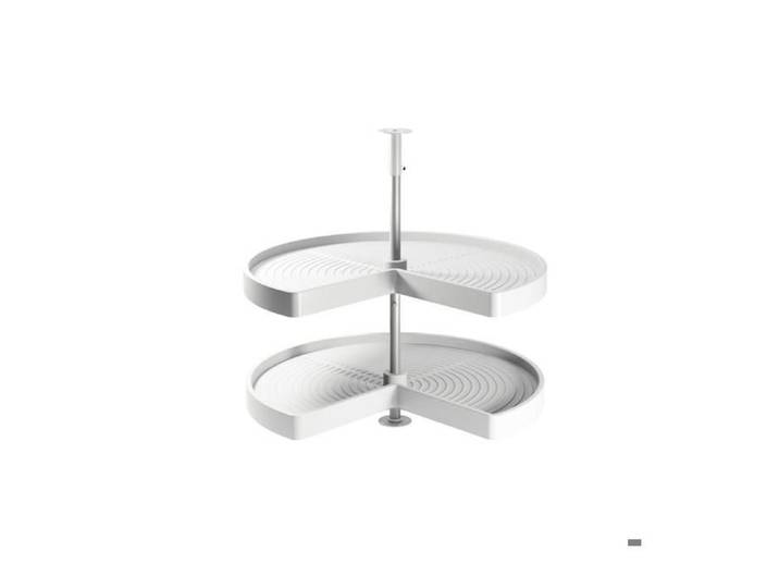Emuca Jeu de ensemble de plateaux tournants Shelvo 3/4' pour module de 900mm Plastique &. Aluminium Blanc