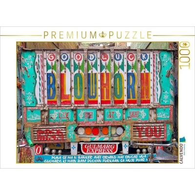 CALVENDO Puzzle Rückseite eines indischen LKW. | 1000 Teile Lege-Größe 64x48cm Foto-Puzzle für glückliche Stunden