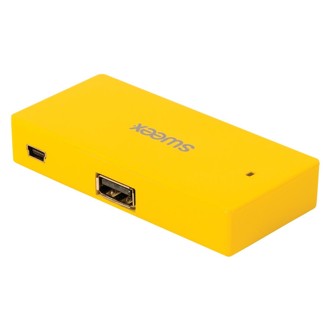 Sweex Barcelona žlutá / USB rozbočovač / 4 porty (4 Ports) (NPUS0480-05)