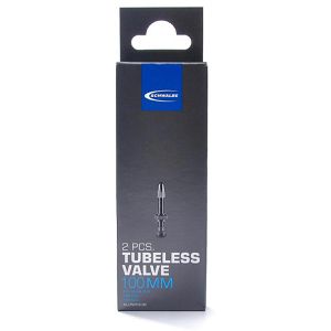 Schwalbe Tubeless-Ventil SV, schwarz, aus Aluminium, 100 mm SV-Ventil, 1 Paar