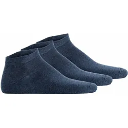 Hudson Unisex Sneakersocken, 3er Pack - Simply, kurze Socken, einfarbig Blau / 35-38