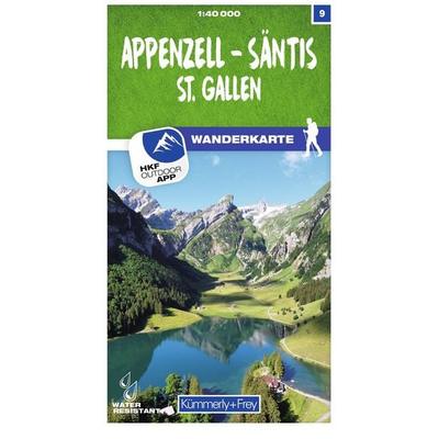 Kümmerly+Frey Wanderkarte 9 Appenzell, Säntis 1:40.000, Sonstige von , Kümmerly+Frey, 978-3-259-02309-9