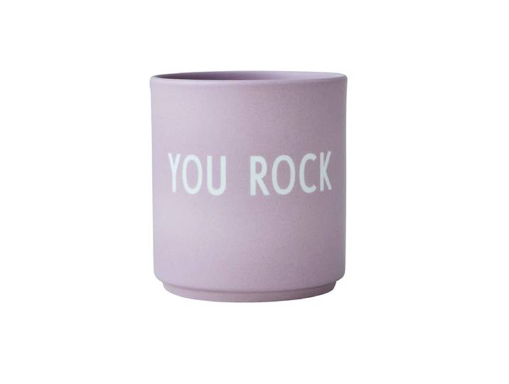 Design Letters - AJ Favourite Porzellan Becher, You Rock / lavendel