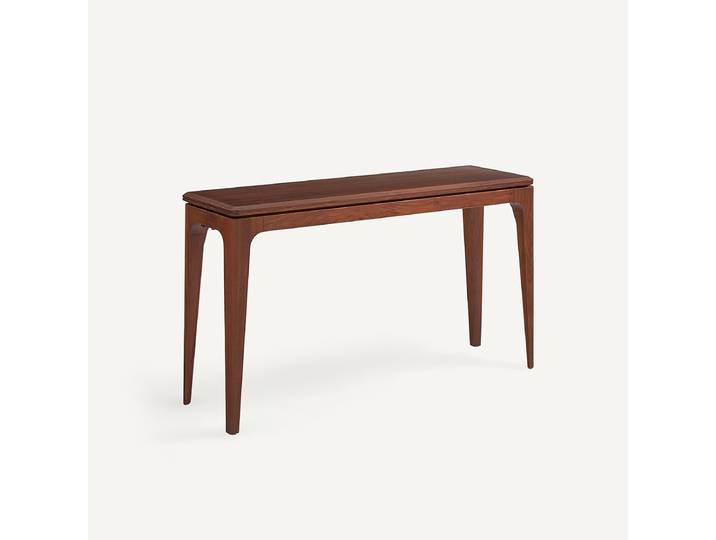 AM.PM Console table extensible, en noyer massif et plaqué noyer, SANARA Marron Noyer