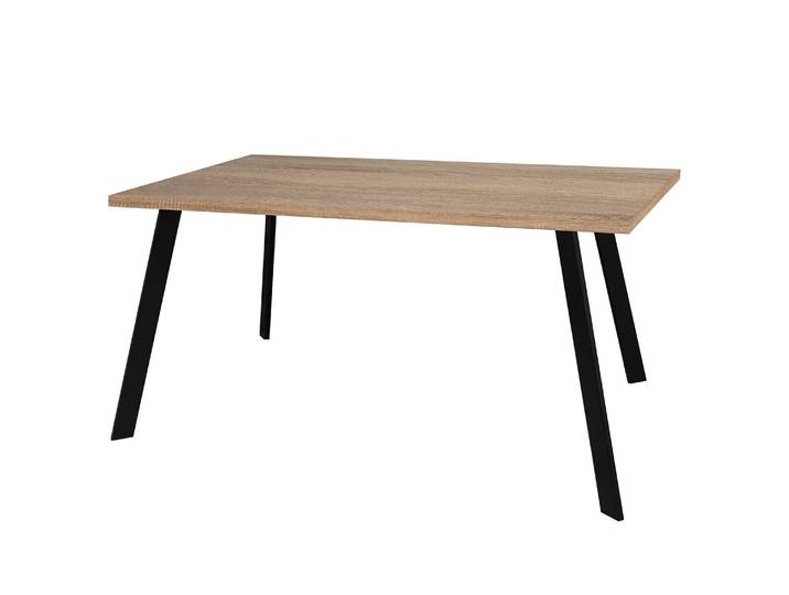 Schreibtisch Unieux II 160cm Braun/Eiche Sägerau Dekor Schwarz