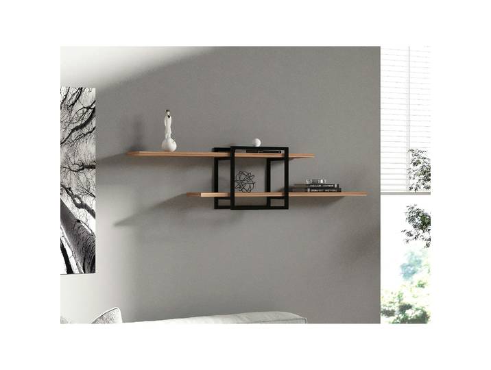 Etagère murale double plateau JENA - Pin
