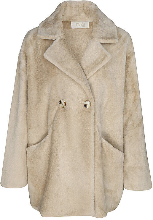 PRIDE TO BE Jacke in Felloptik HEDA beige   L L